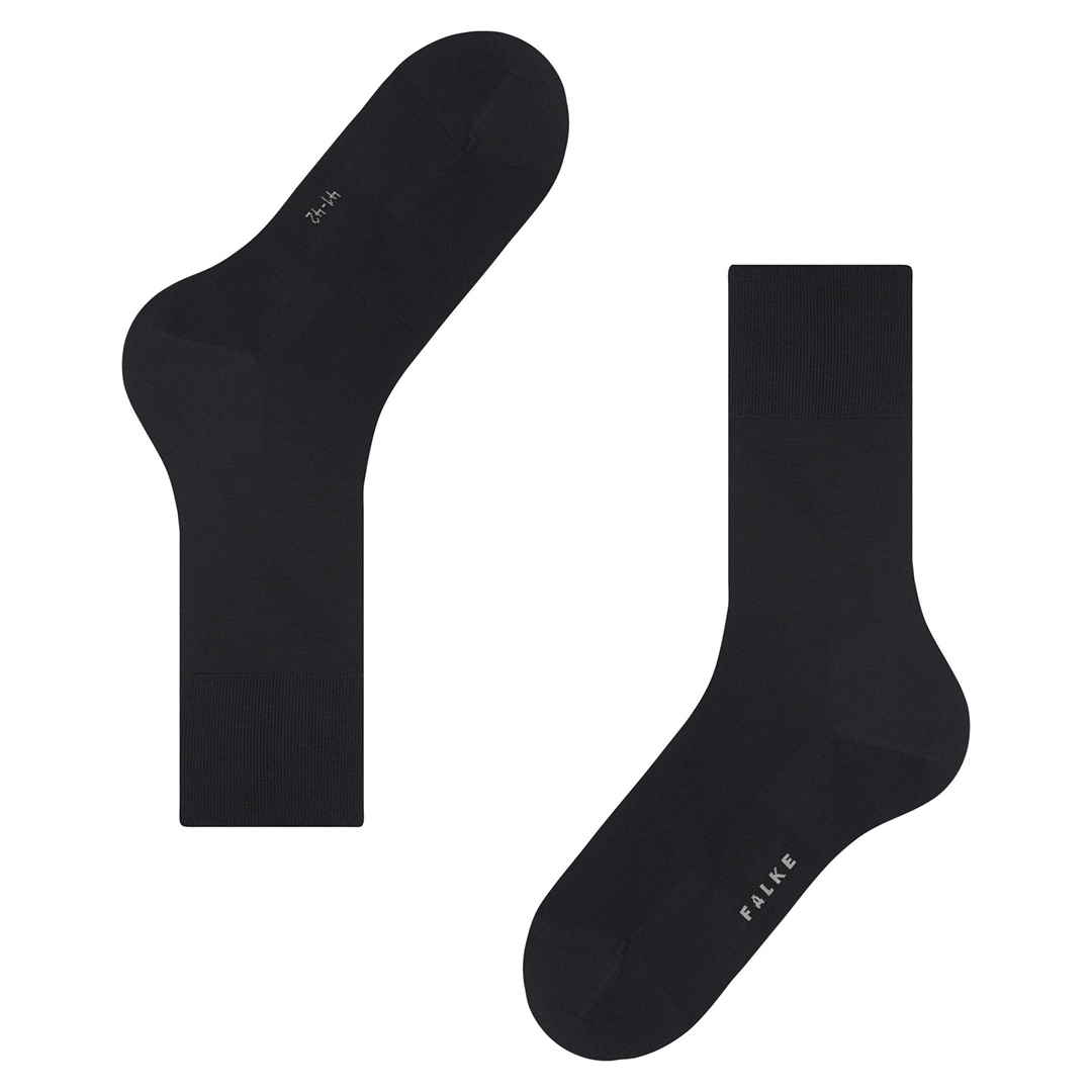 ClimaWool sokken zwart met FALKE-logo op de onderkant