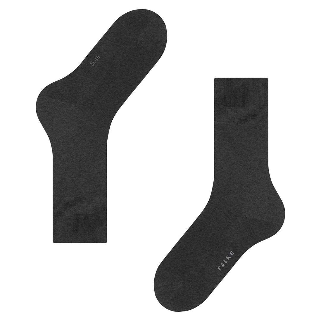 ClimaWool sokken antraciet, zijaanzicht met logo op de zool