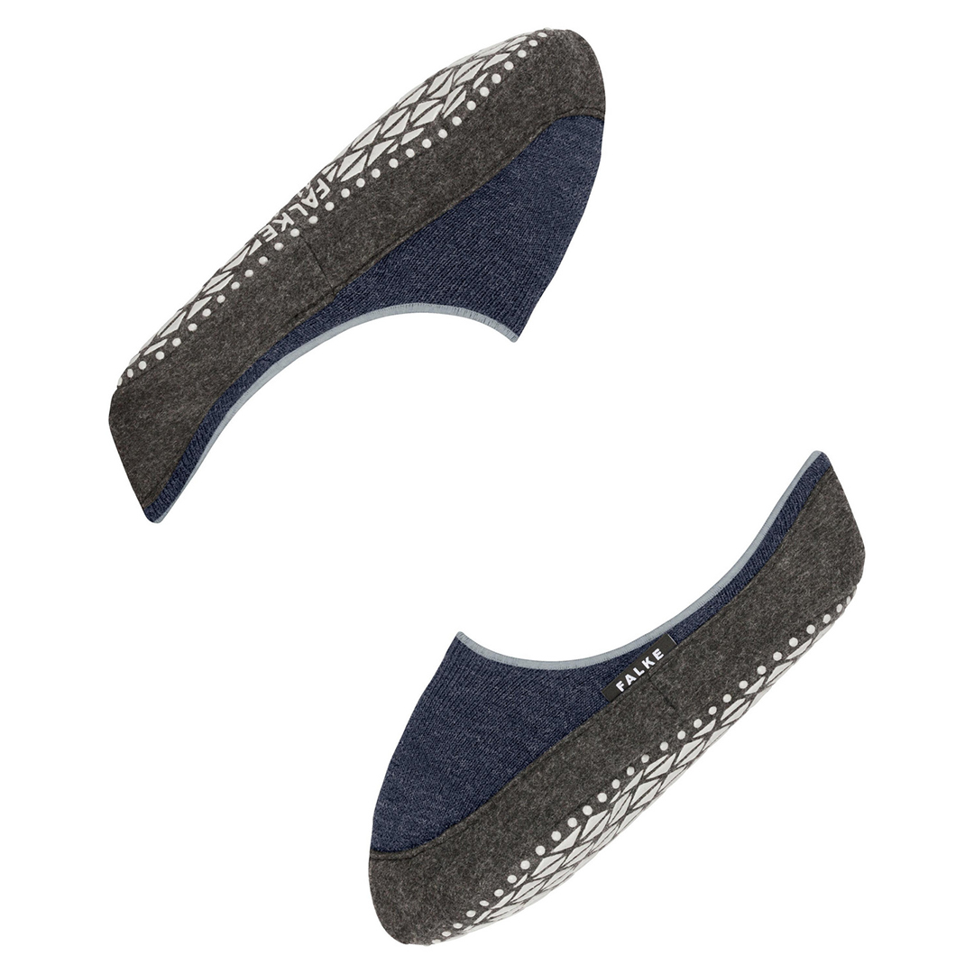 Cosyshoe sloffen heren donkerblauw, FALKE logo op band en noppenzool