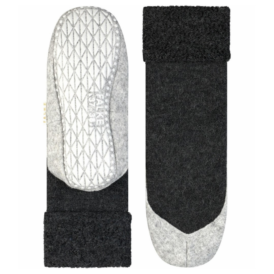 Set dames pantoffels: links grijs-ruit, rechts antraciet met grijze anti-slip zool