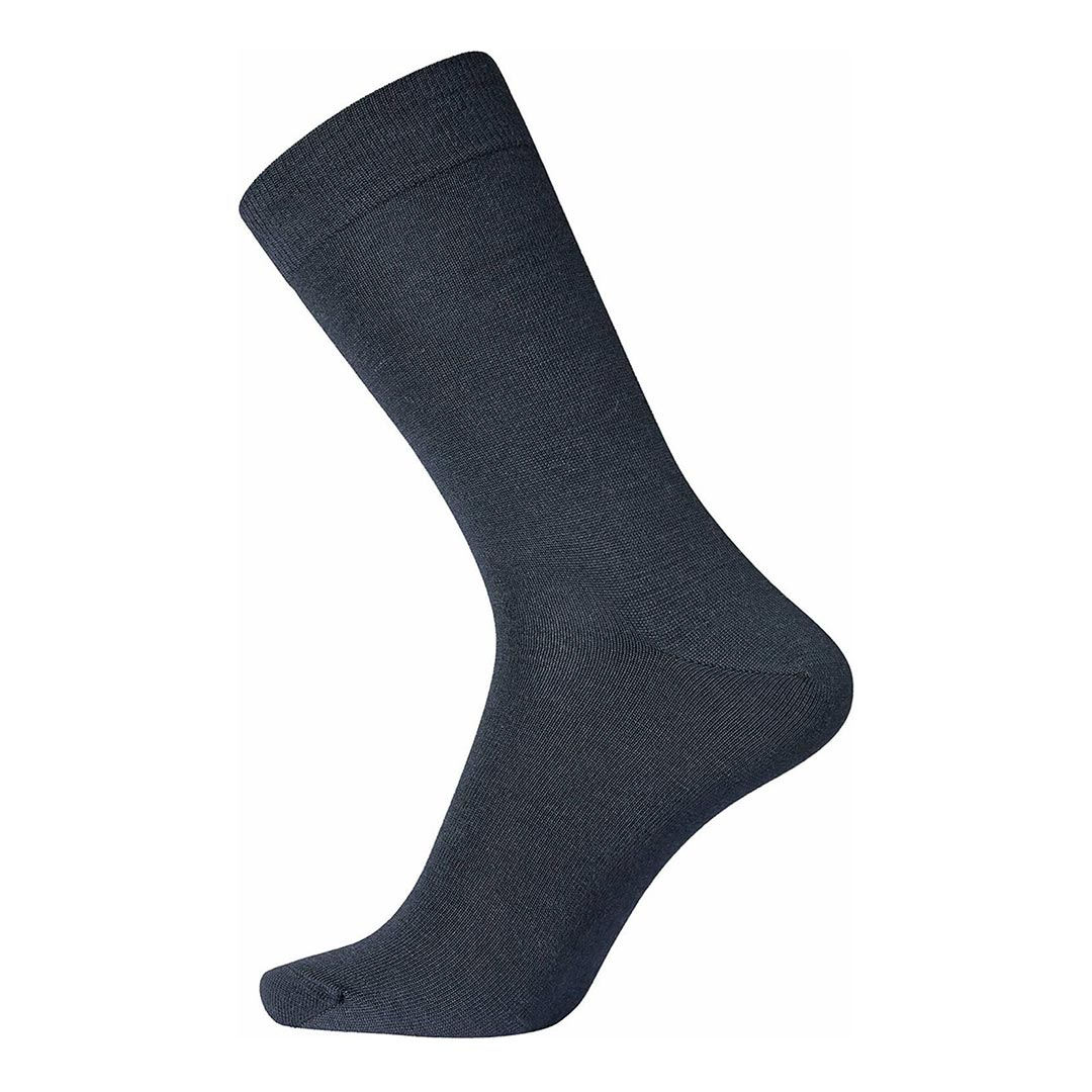 Twin sokken van katoen-merino mix, marineblauw
