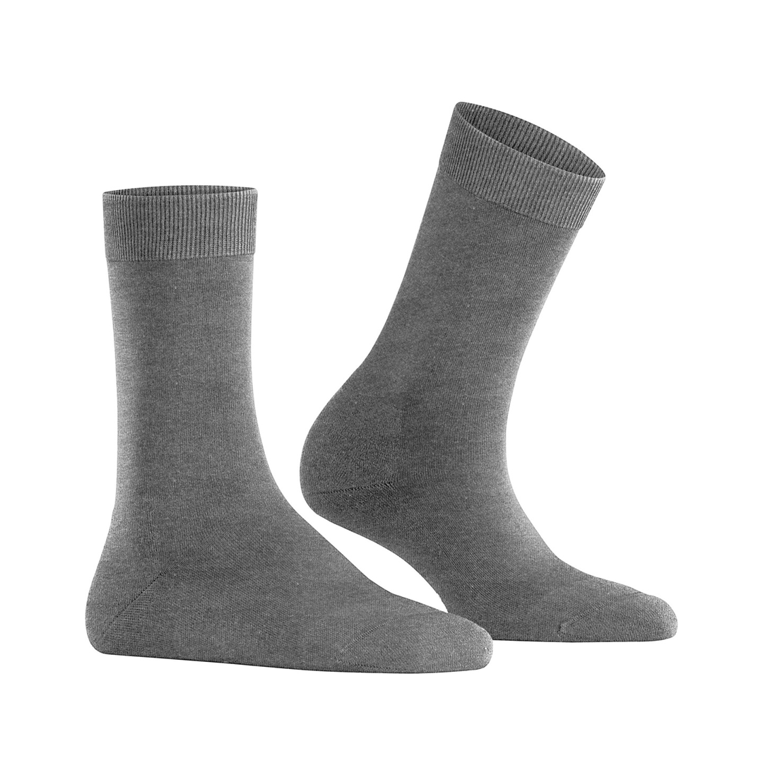 ClimaWool dames sokken grijs, merino-lyocell mix: paar overzicht met voetboog