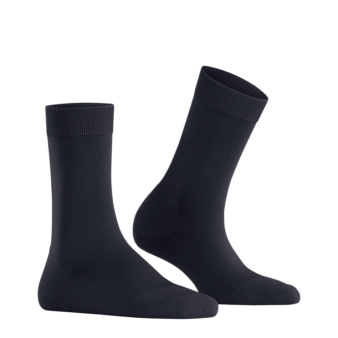 ClimaWool dames sokken donkerblauw, paar met platte teennaad en voetboog