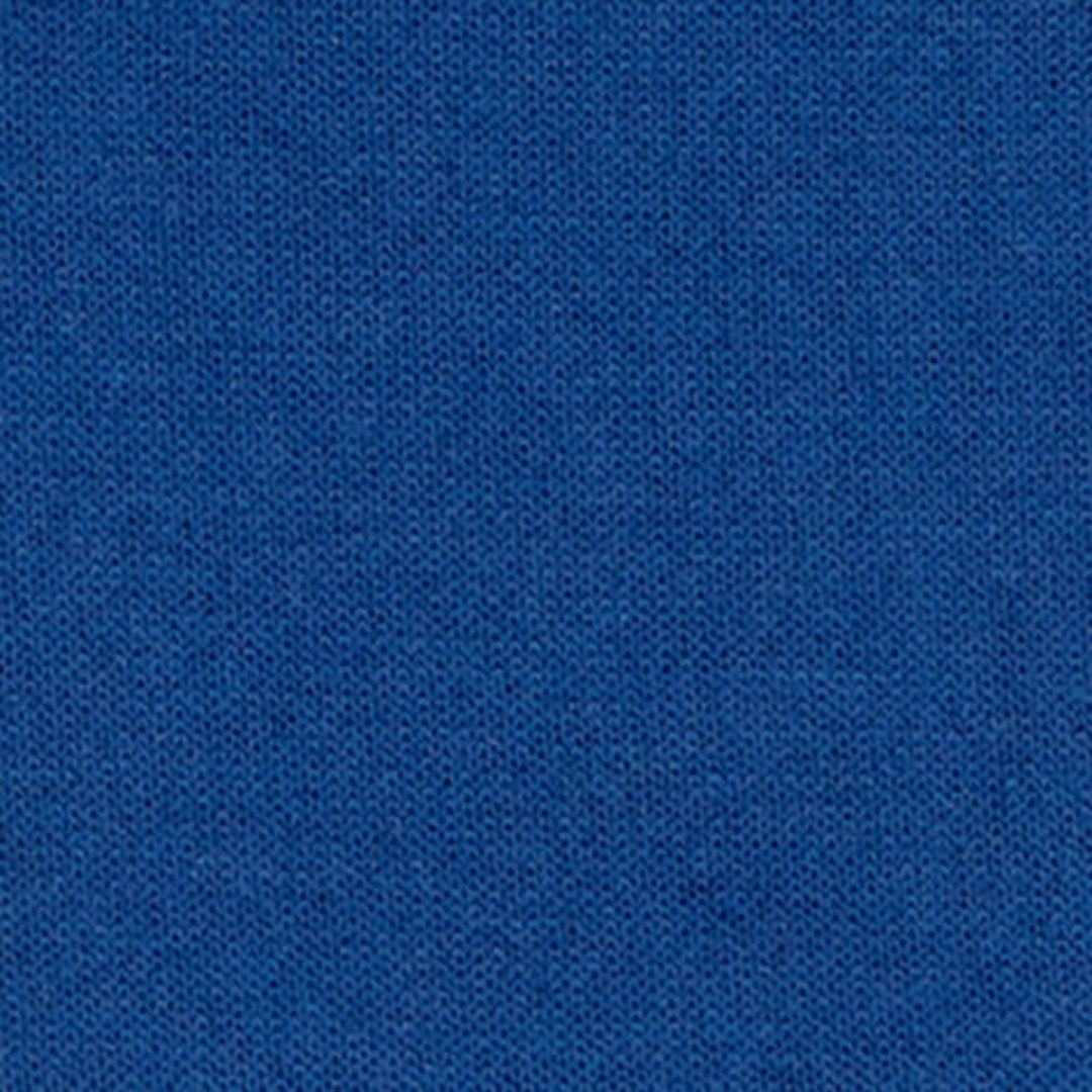 Blauwe kniekousstof, close-up van het fijne breiwerk