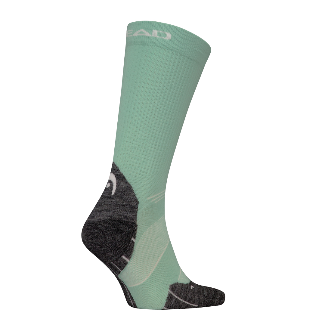 Koele wandelsokken Hiking Cool lichtgroen met donkergrijze instep en zoolzones
