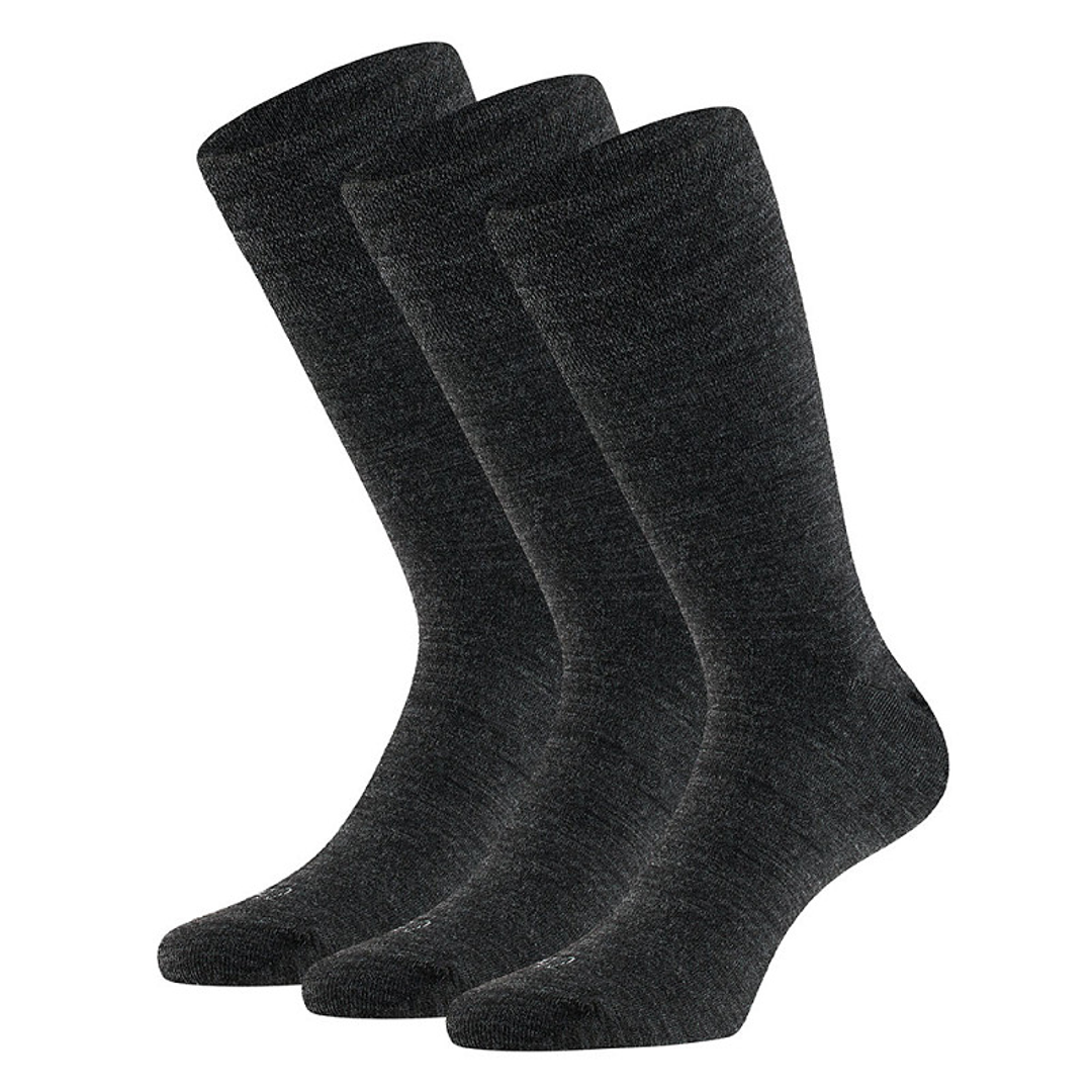 Antipress sokken 3-pack met losse boord, donkergrijs/zwart, set van drie