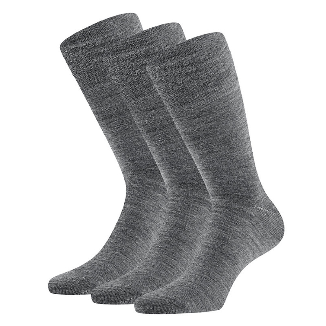 Antipress sokken 3-pack met losse boord, grijs gemêleerd, set van drie