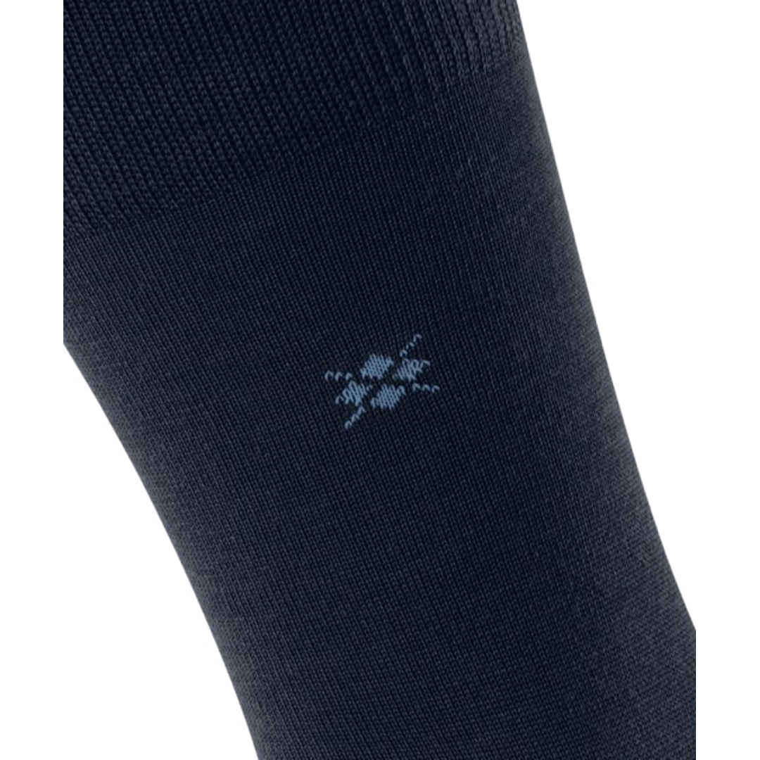 Heren nette sokken, donkerblauw met klein logo op de schacht