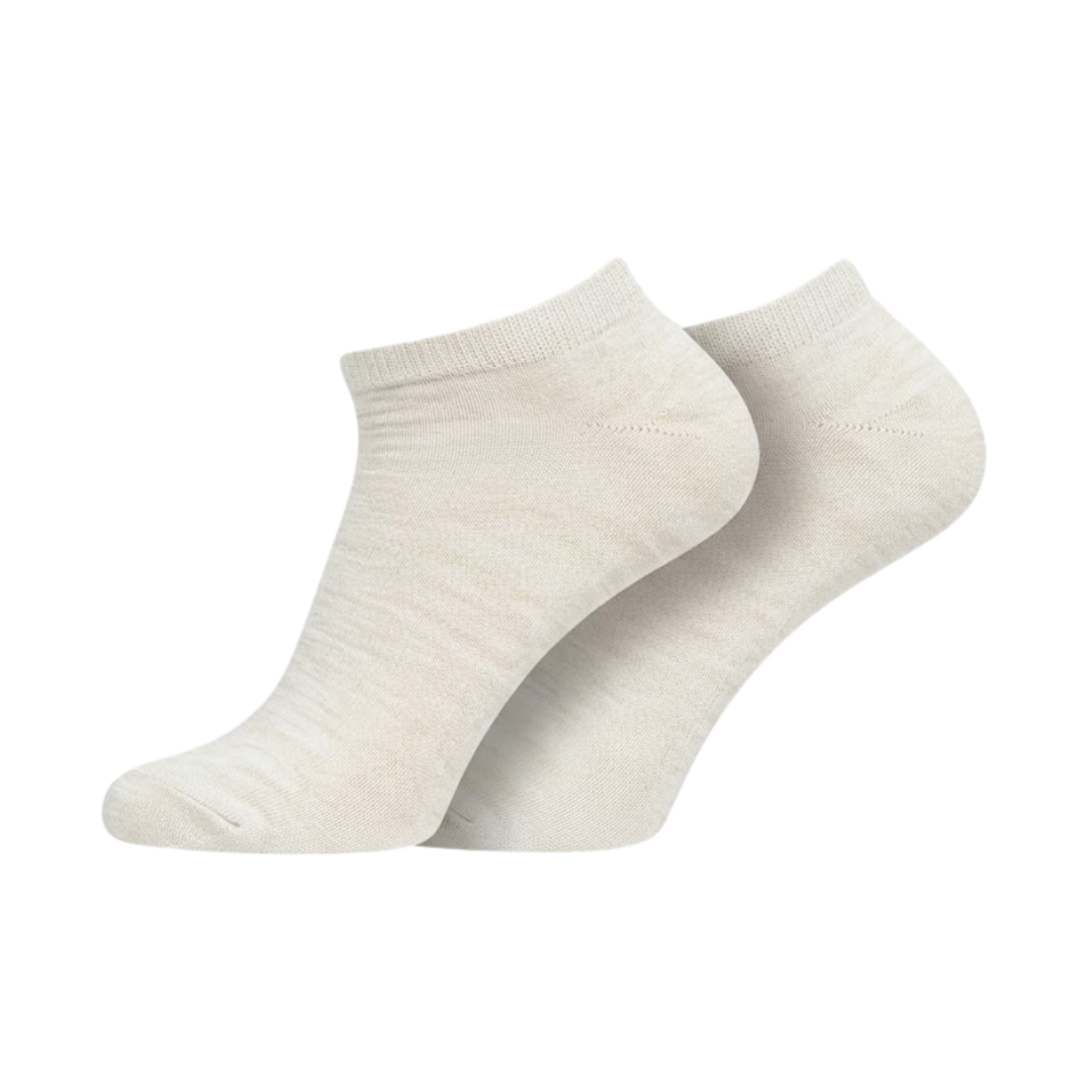 Sneakersokken 2-pack, naturel, lage instaphoogte