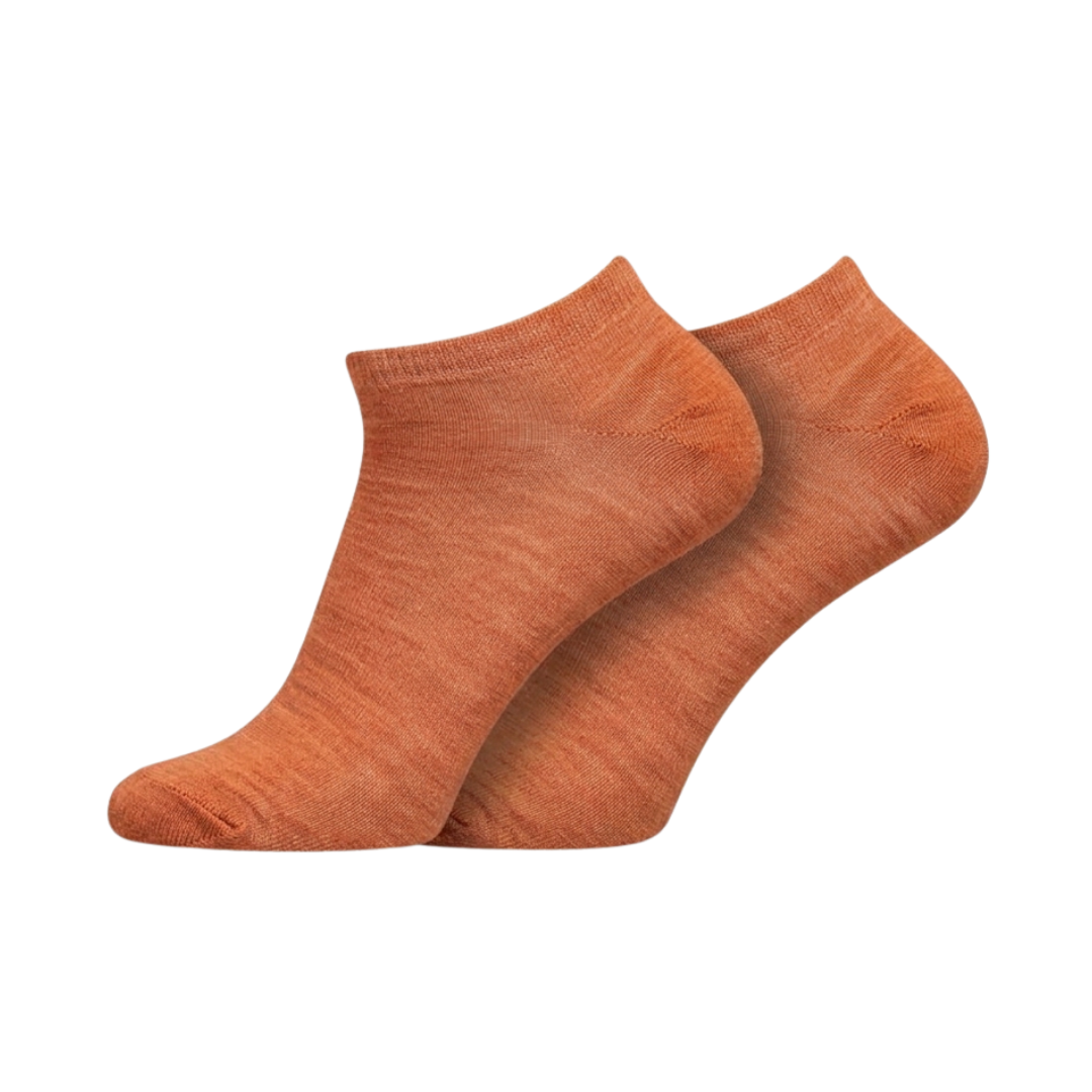 Sneakersokken 2-pack, oranje, lage instaphoogte