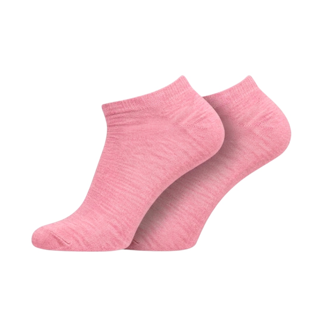 Sneakersokken 2-pack, blossomroze, lage instaphoogte