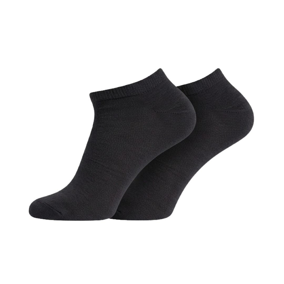Sneakersokken 2-pack, onyxzwart, lage instaphoogte
