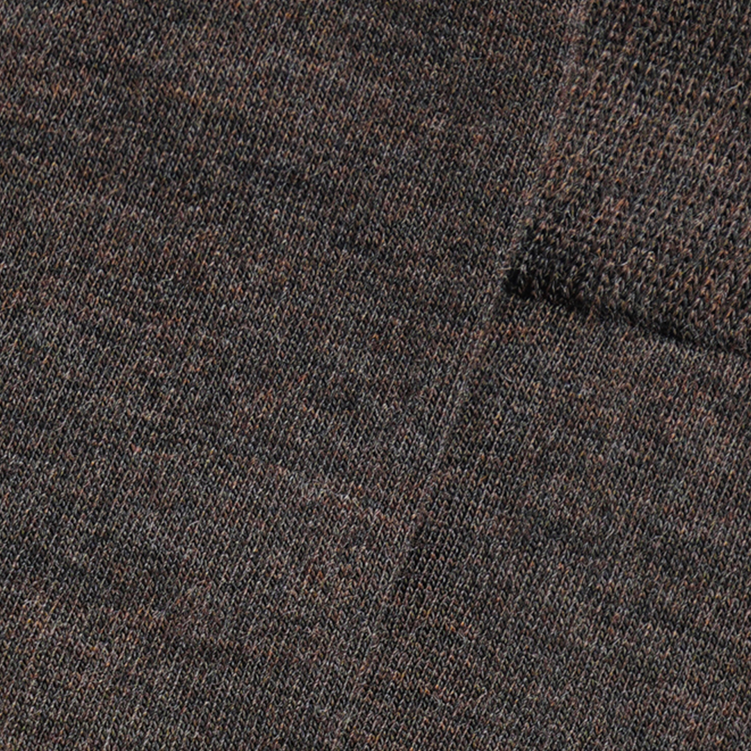 Stofdetail sokken met badstof voetbed, donkerbruin