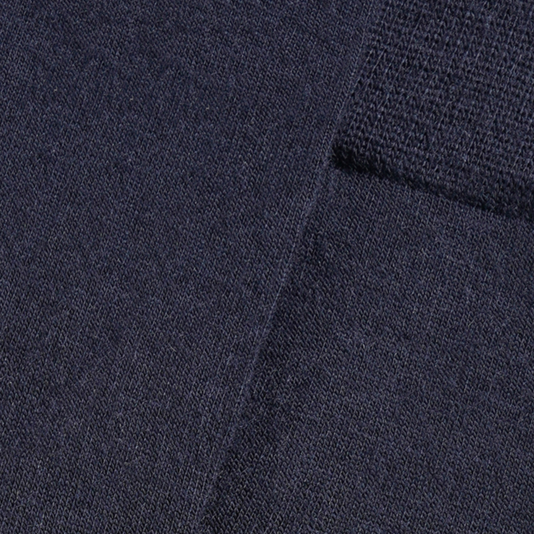 Stofdetail sokken met badstof voetbed, marineblauw
