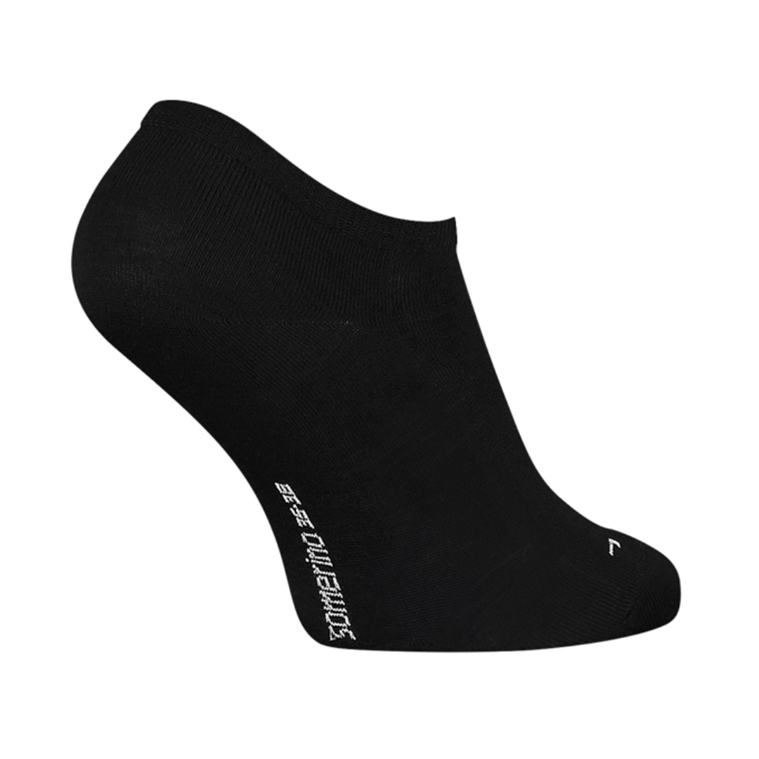 Sneakersokken S17 zwart met lange zijprint en voetboog