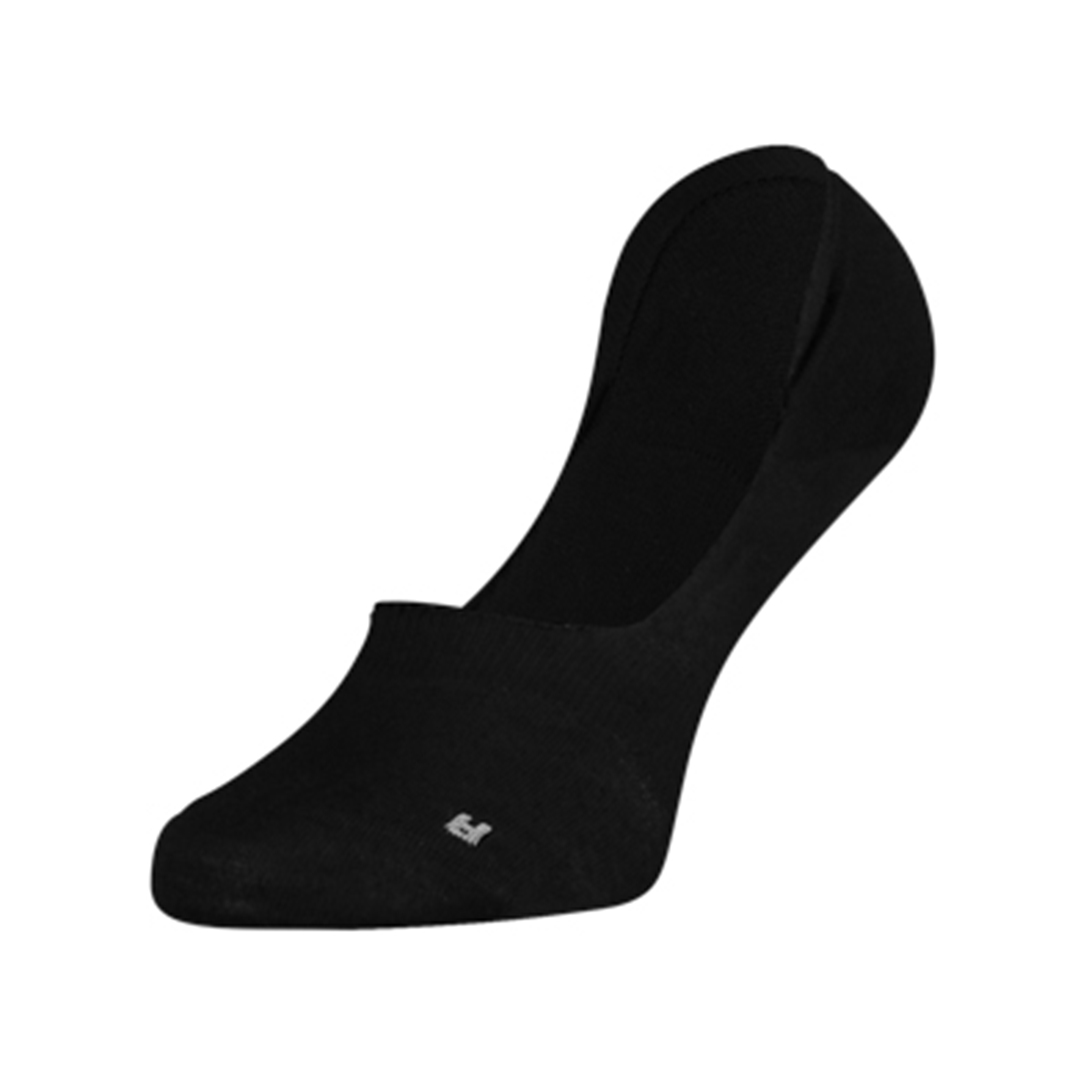 Invisible Footies 2-pack - S19, zwarte onzichtbare sok met lage boord