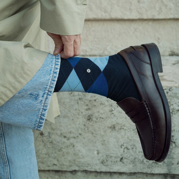 merino wollen sokken met print