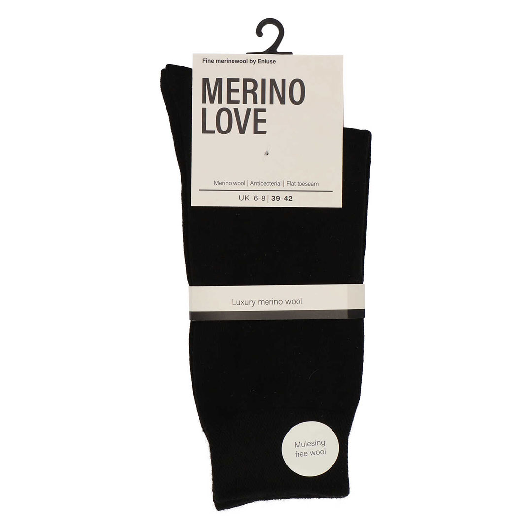 Merino Love Dagelijkse Sokken - Classic – zwart