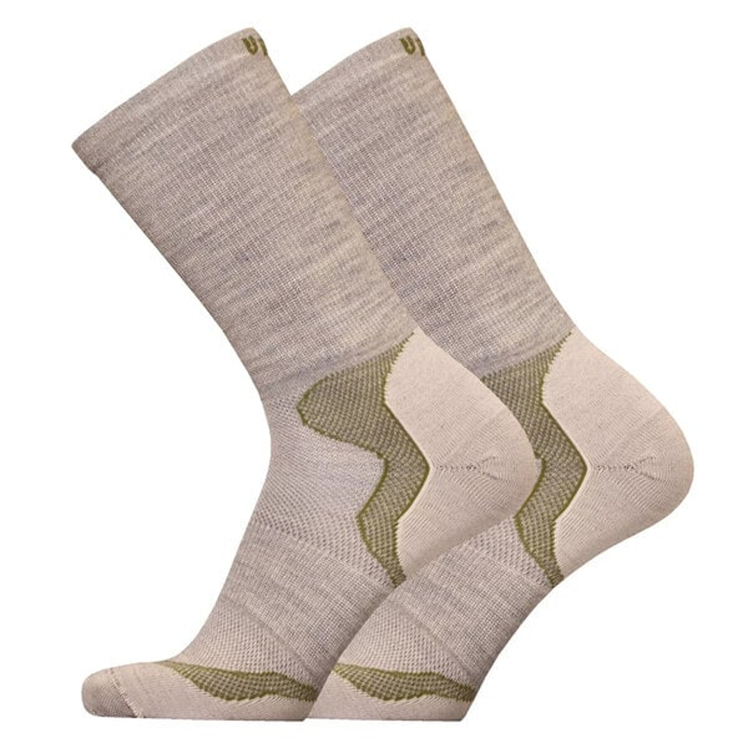 3-laagse sport-wandelsok outdoor, licht grijs, malla, mesh inzet bij hiel en wreef