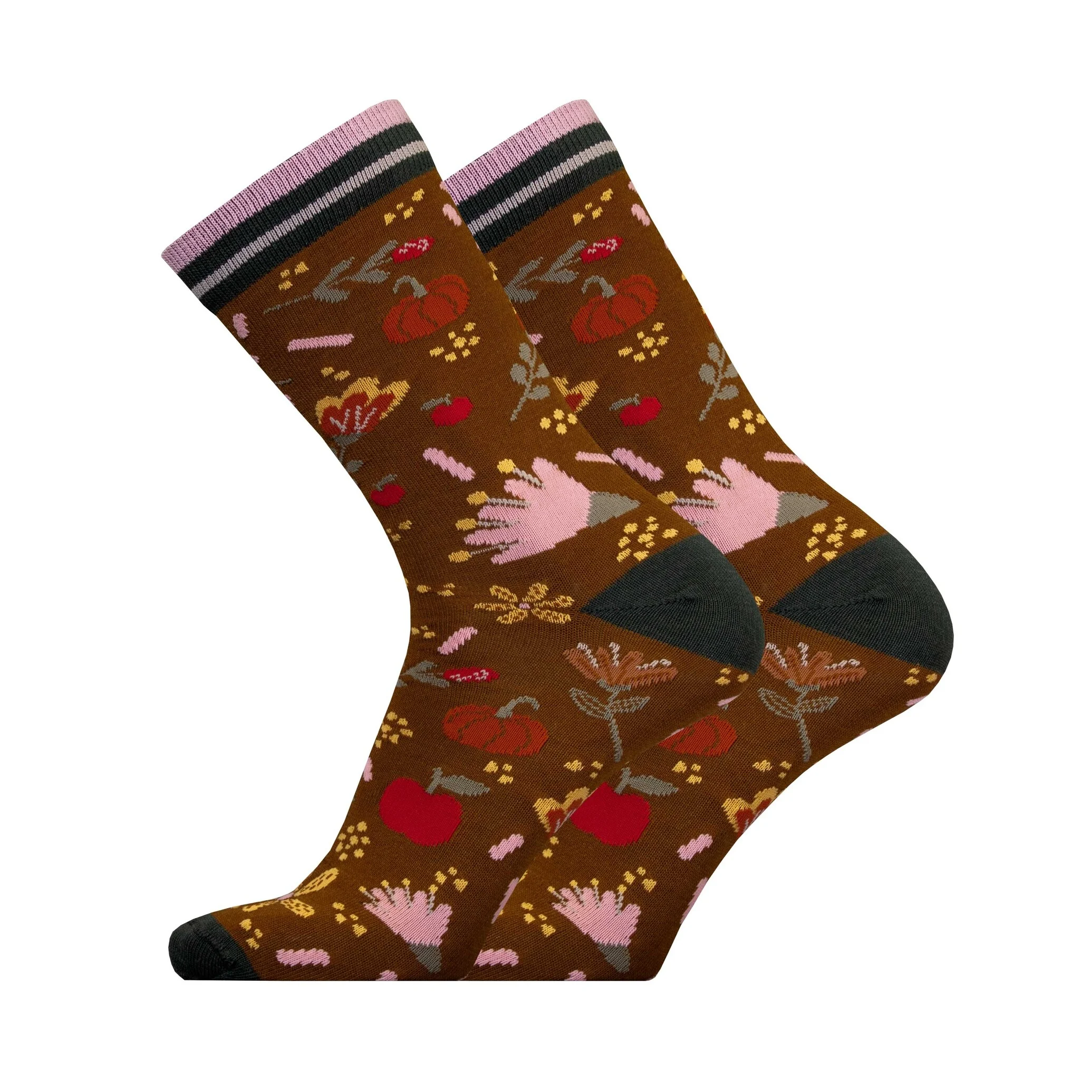 Alledaagse Sokken met Print - Autumn Garden