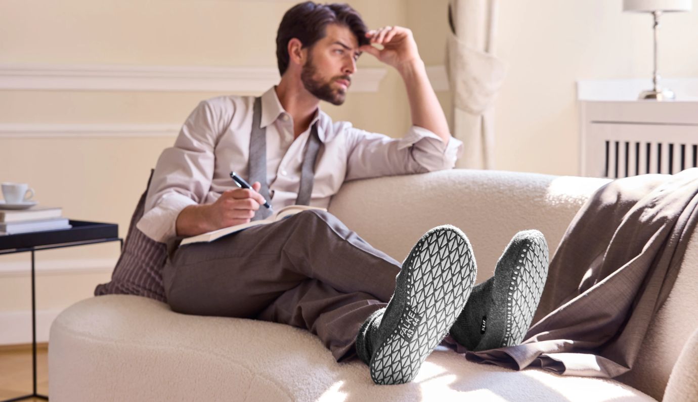 Merino wollen huissokken heren