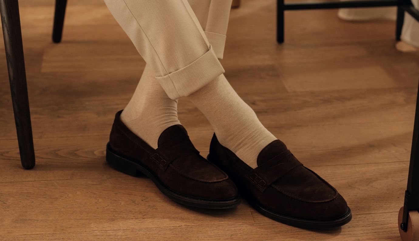 Naadloze merino sokken heren