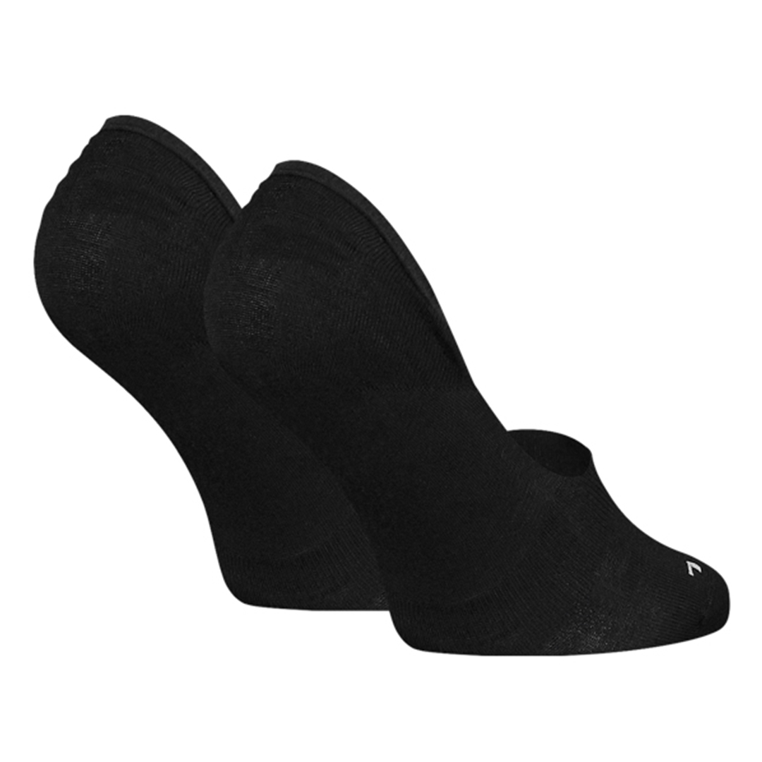 Zwarte Invisible Footies S19, onzichtbare voeties in tweepack, lage instap