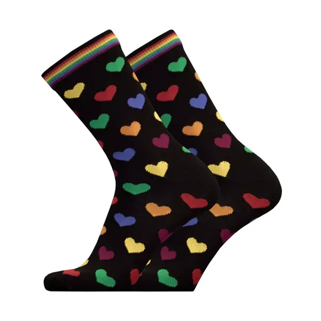 Alledaagse Sokken met Print - Rainbow Hearts