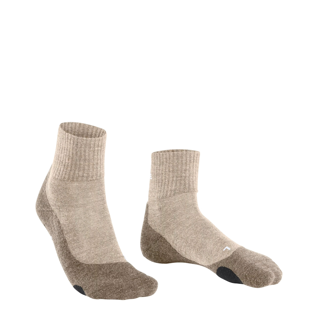 Set korte wandelsokken van merinowol in beige met donkergrijze onderkant